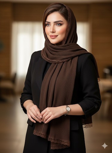 شال پلیسه برشکا دور دانتل