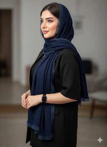 شال پلیسه برشکا دور دانتل