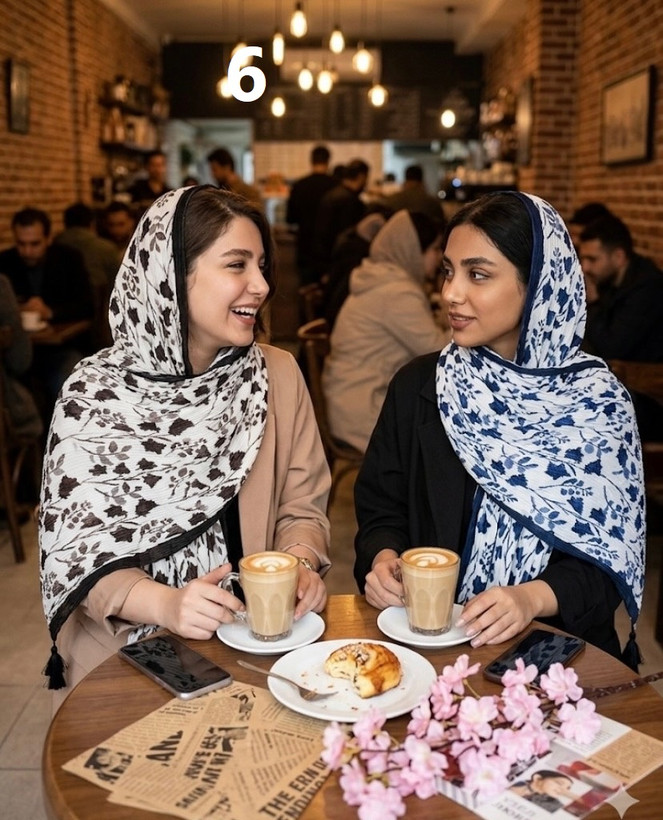 شال پلیسه چاپی منگوله دار بهاره