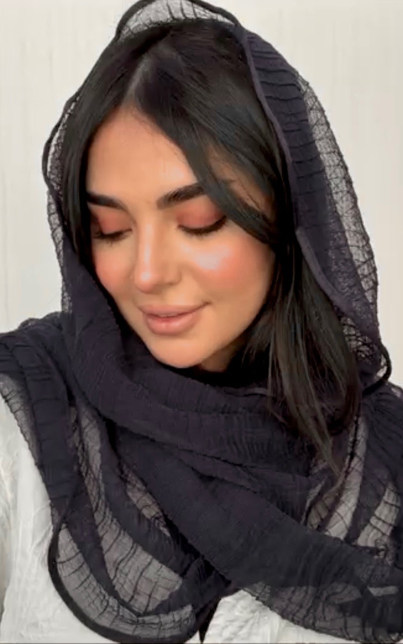 شال حریر کنفی دور گان